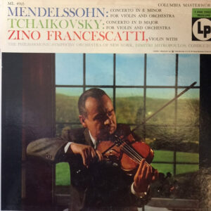 Dimitri MitropoulosFrancescatti, Philharmonic S.O.of N.Y.<br><font color="brown">Mendelssohn / Tchaikovsky : Concerto for Violin and Orch.</font></br>