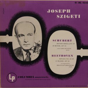 Joseph Szigeti<br><font color="brown">Schubert / Beethoven : Rondo Brillant / Sonata No.10</font></br>