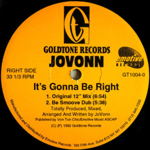 Jovonn<br><font color="brown">It's Gonna Be Right</font></br>